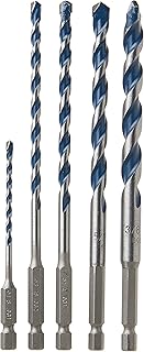 BOSCH BOSCH Bosch HCBG500 5 Piece BlueGranite Carbide Hammer Drill Bit Starter Set  - Image 1