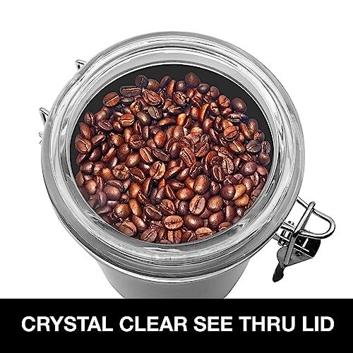Oggi 36-Ounce Stainless Steel Canister with Clear Acrylic Lid and Locking Clamp - Image 4