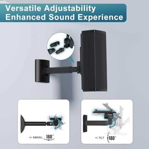 Yimaut 2 Pack Ceiling/Wall Mount Bracket for Bose Cube Speaker, for UB-20, UB20 Series II, WB-50 Series II, Lifestyle 600, V35, V25, V10, T20, V20, V30, CineMate 520, CM520, Acoustimass Series Black - Image 4