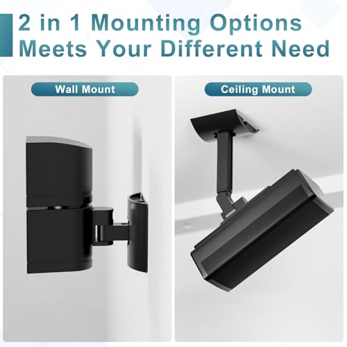 Yimaut 2 Pack Ceiling/Wall Mount Bracket for Bose Cube Speaker, for UB-20, UB20 Series II, WB-50 Series II, Lifestyle 600, V35, V25, V10, T20, V20, V30, CineMate 520, CM520, Acoustimass Series Black - Image 2