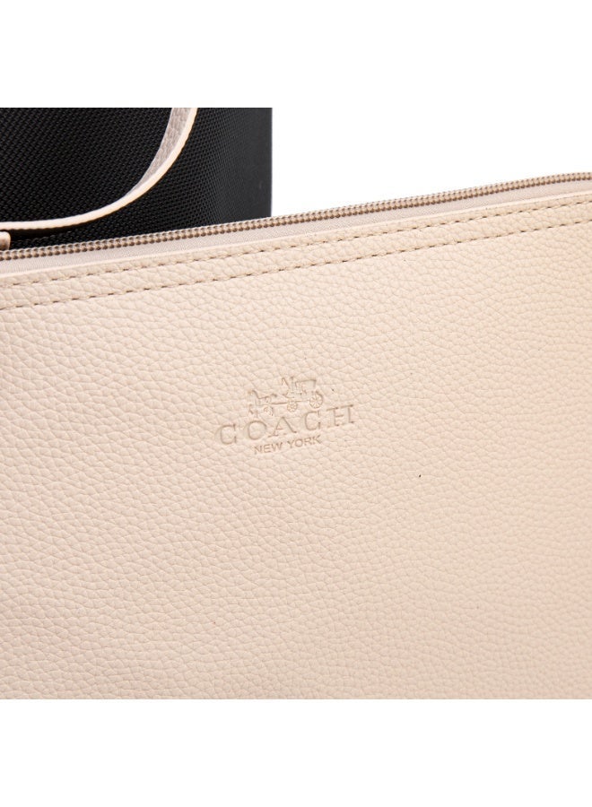 coachoutlet Coach Bag  Women's Double-sided Two-color Large Capacity Handbag, Fashionable and Multifunctional, Black/Apricot - Image 5