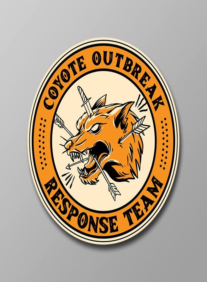 KCD Wildlife Hunting Stickers Set - Deer, Hog, Duck, Coyote and Pheasant - Decals for Hunting Enthusiasts - Decals are 5.5 Inches (Coyote Outbreak) - Image 1