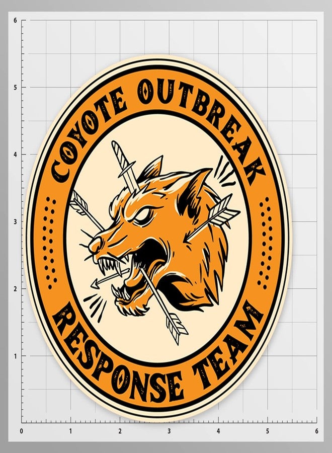 KCD Wildlife Hunting Stickers Set - Deer, Hog, Duck, Coyote and Pheasant - Decals for Hunting Enthusiasts - Decals are 5.5 Inches (Coyote Outbreak) - Image 2