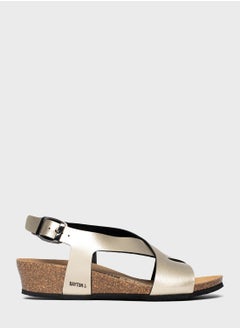 Salamanque Strappy Mid Heel Wedges