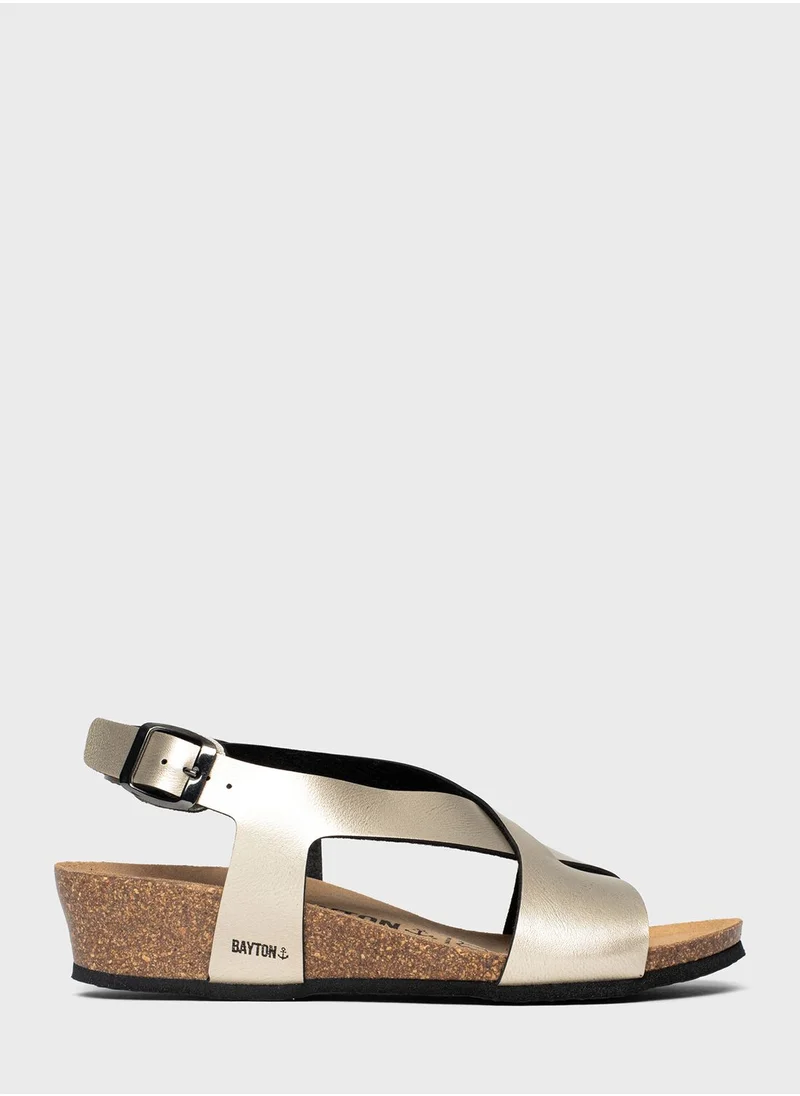 BAYTON Salamanque Strappy Mid Heel Wedges