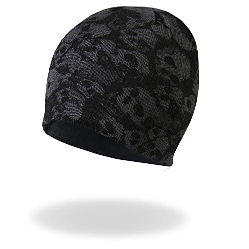 Hot Leathers KHB103613404 Ancient Skulls Knit Cap Black One Size - Image 1