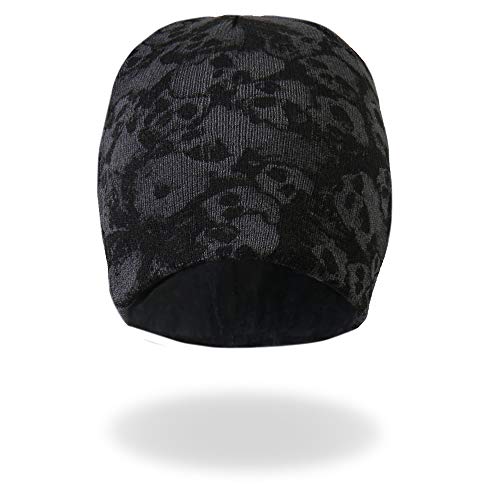 Hot Leathers KHB103613404 Ancient Skulls Knit Cap Black One Size - Image 3