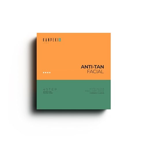 Kanpeki Anti-Tan Facial Kit – 4-Step Skincare Ritual for Tan Removal, Skin Brightening, Hydration, Soothing Sun-Stressed Skin & Boosting Natural Glow | Aloe Vera, Lemon, Turmeric Infused – 48g - Image 1
