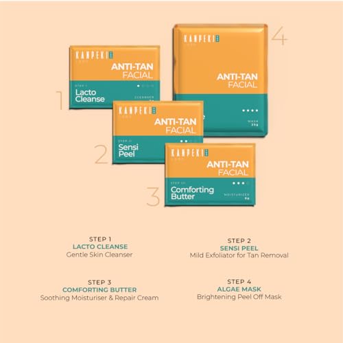 Kanpeki Anti-Tan Facial Kit – 4-Step Skincare Ritual for Tan Removal, Skin Brightening, Hydration, Soothing Sun-Stressed Skin & Boosting Natural Glow | Aloe Vera, Lemon, Turmeric Infused – 48g - Image 5