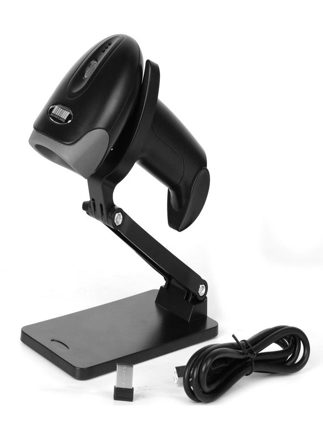 Rabitpos QR Code Scanner with Foldable Stand, 1D 2D Barcode Scanner 2.4G Wireless & USB Wired Connection, Handheld CMOS Image Bar Code Reader for Warehouse Library Supermarket - Image 1