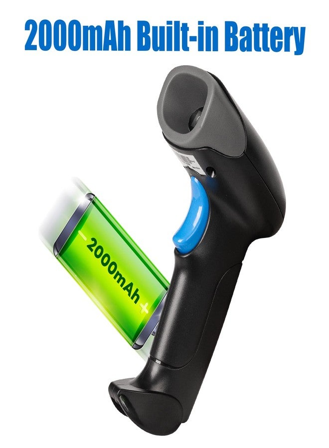 Rabitpos QR Code Scanner with Foldable Stand, 1D 2D Barcode Scanner 2.4G Wireless & USB Wired Connection, Handheld CMOS Image Bar Code Reader for Warehouse Library Supermarket - Image 5
