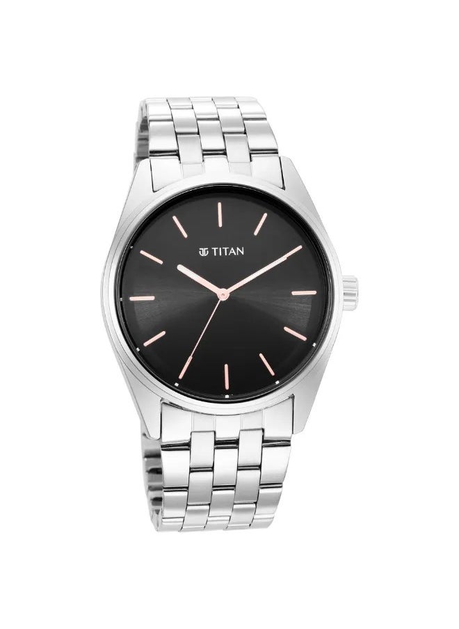 TITAN Men's Analog Round Shape Stainless Steel Wrist Watch - 1866SM01 - 48 Mm  - Image 1