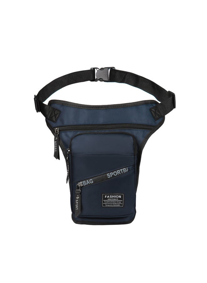 Generic Special For Outdoor Riding Leg Bag Multi-functional Sports Men's Chest Bag Portable Waist Bag Fashion Messenger Bag-Color:Blue-Size:Free Size - Image 1