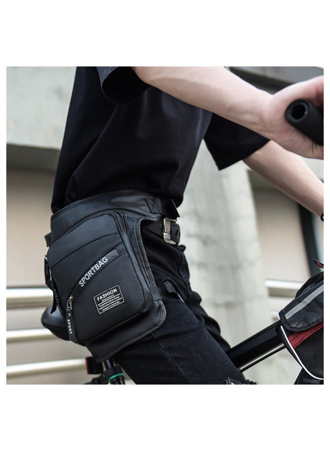 Generic Special For Outdoor Riding Leg Bag Multi-functional Sports Men's Chest Bag Portable Waist Bag Fashion Messenger Bag-Color:Blue-Size:Free Size - Image 4