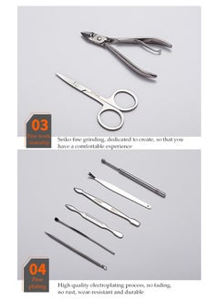 Generic Manicure Set Professional Nail Clippers Pedicure Kit,17 Pieces Stainless Steel Manicure Kit, Professional Grooming Kits, Nail Care Tools with Luxurious Travel Case  - Image 3