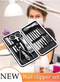 Generic Manicure Set Professional Nail Clippers Pedicure Kit,17 Pieces Stainless Steel Manicure Kit, Professional Grooming Kits, Nail Care Tools with Luxurious Travel Case  - Image 1