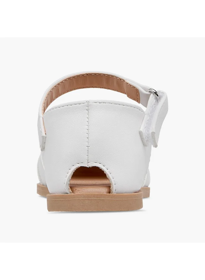 Flora Bella By Shoexpress Girls Bow Accent Sandals with Hook and Loop Closure