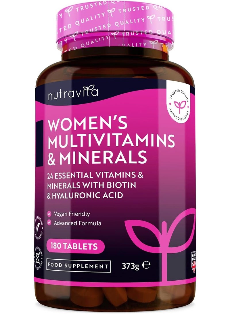 Nutravita Women's Multivitamins Hyaluronic Acid - 180 Vegan Tablets  - Image 1