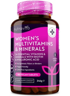 Nutravita Women's Multivitamins Hyaluronic Acid - 180 Vegan Tablets  - Image 1