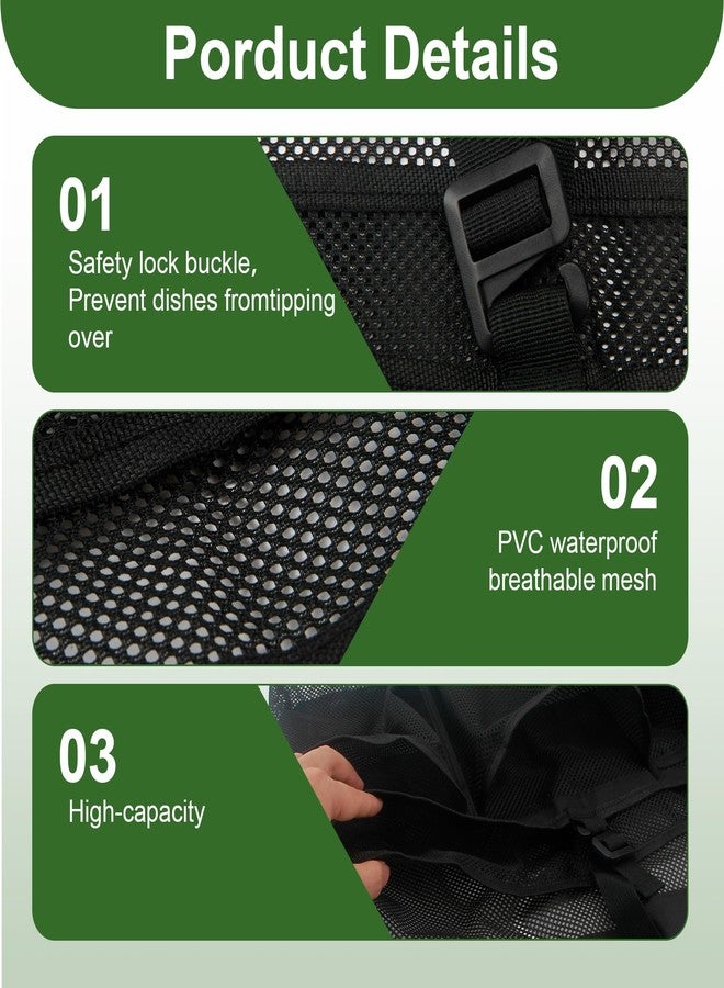 Hagsfire Camping Dish Drying Bag, Collapsible, Portable Mesh Drainer Rack for RV, Travel Trailers & Outdoor Kitchens, Space-Saving, Quick-Dry Organizer for Plates, Cups & Utensils (Black) - Image 3