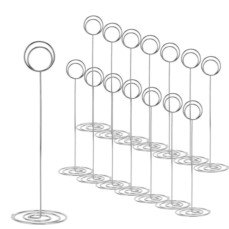 MANGZ MANGZ 15 Pack 875 Inch Tall Table Number Holder Place Card Holder Wire Photo Holder Clip Perfect for Weddings Banquets 