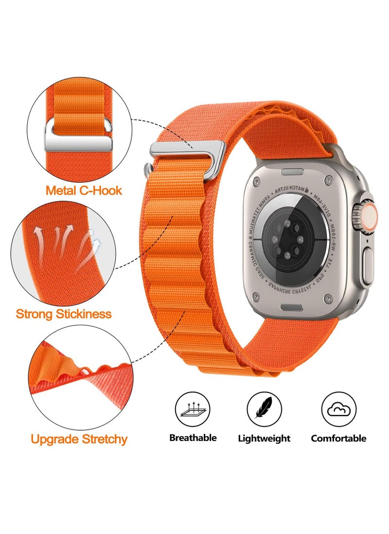 BORTONY Apple Watch Band Alpine Loop Band 38mm 40mm 41mm Pack of 2 for Men Women Nylon Woven Sport Strap Compatible with iWatch Series 8 Ultra 7 SE 6 5 4 3 2 1  - Image 3