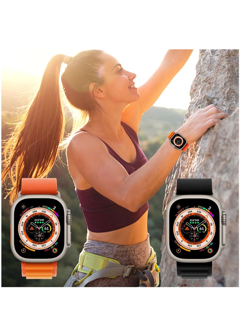 BORTONY Apple Watch Band Alpine Loop Band 38mm 40mm 41mm Pack of 2 for Men Women Nylon Woven Sport Strap Compatible with iWatch Series 8 Ultra 7 SE 6 5 4 3 2 1  - Image 5