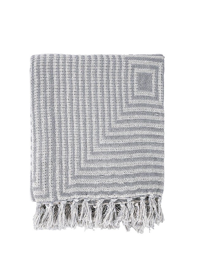 DANUBE HOME Danube Home Takisha Woven Cotton Throw 127x154 cm Ivory / Beige | 100% Cotton Soft Couch Small BlanketFor Sofas Living Room Bedroom  - Image 2
