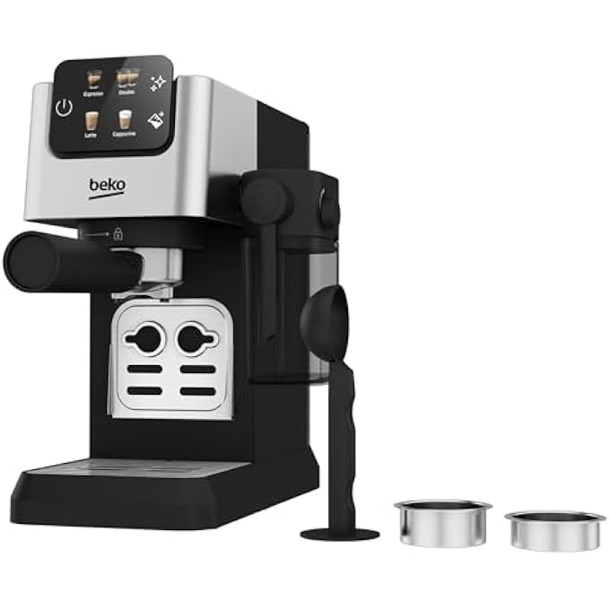 Beko Digital Espresso 15 Bar Pressure 11L Capacity 300Ml Milk Container Lcd Screen 1628 Watts Ground Bean Storage Cep5304X  Stainless Steel - Image 5