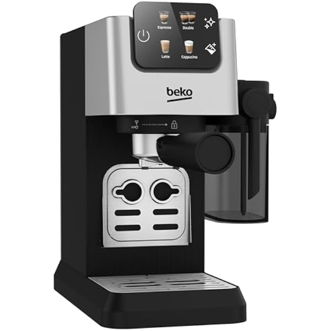 Beko Digital Espresso 15 Bar Pressure 11L Capacity 300Ml Milk Container Lcd Screen 1628 Watts Ground Bean Storage Cep5304X  Stainless Steel - Image 2
