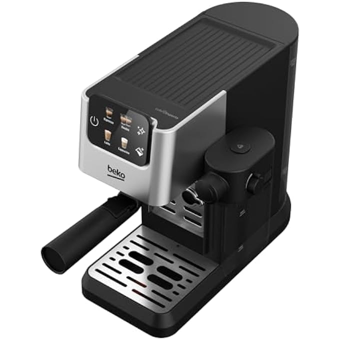 Beko Digital Espresso 15 Bar Pressure 11L Capacity 300Ml Milk Container Lcd Screen 1628 Watts Ground Bean Storage Cep5304X  Stainless Steel - Image 4