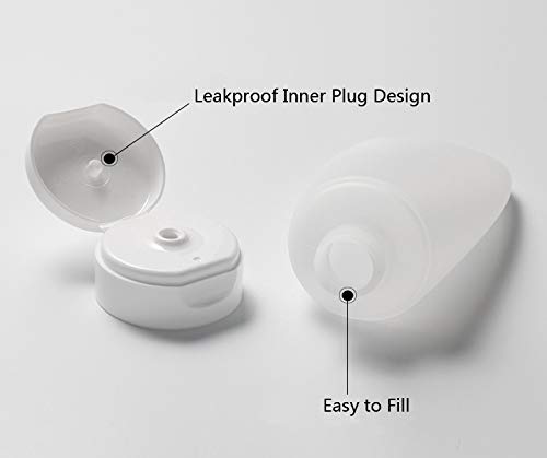 XINGZI 12Pcs 150ml/5oz Empty Refillable White Plastic Cosmetic Soft Tubes Containers Squeezed Facial Cleanser Bottle With Flip Cap for Body Bath Shower Gel Lotion Cream Shampoo - Image 5