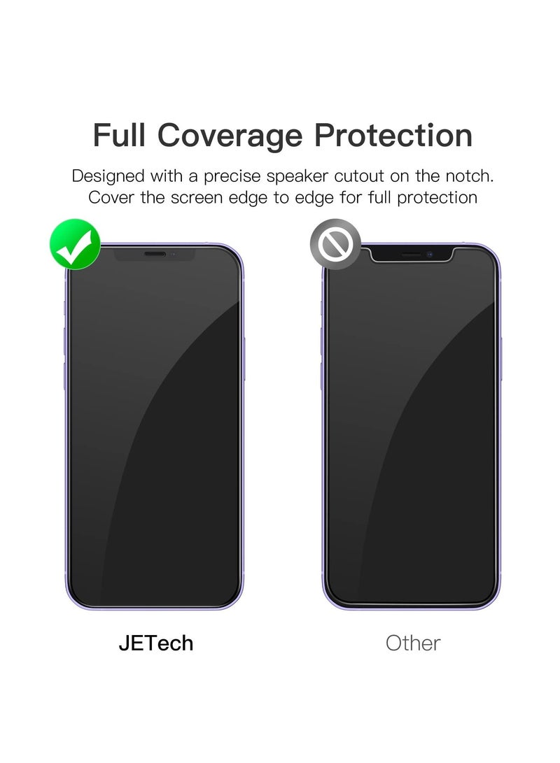جي تيك واقي شاشة بتغطية كاملة لهاتف آيفون 12 ميني بحافة سوداء من الزجاج المقوى مع أداة سهلة التركيب جراب سهل الاستخدام شفاف - Image 5