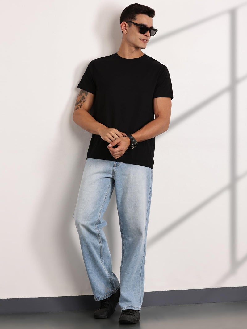 Thomas Scott Men's | Relaxed Fit | Mild Wash | Wide Leg | Baggy fit | Casual | Jeans for Men (TSJ308_LightBlue_38) - Image 5