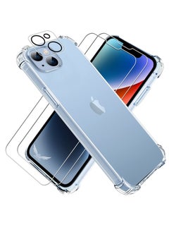 BORTONY iPhone 13 Case with 2x Screen Protectors + 1x Camera Lens Protector All-Round Bumper Protection Shockproof Anti-Scratch Protective Cover 6.1 Inch  - Image 1