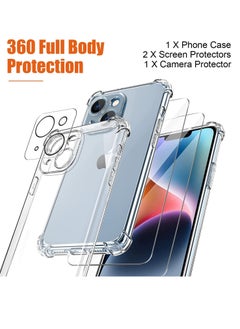 BORTONY iPhone 13 Case with 2x Screen Protectors + 1x Camera Lens Protector All-Round Bumper Protection Shockproof Anti-Scratch Protective Cover 6.1 Inch  - Image 2