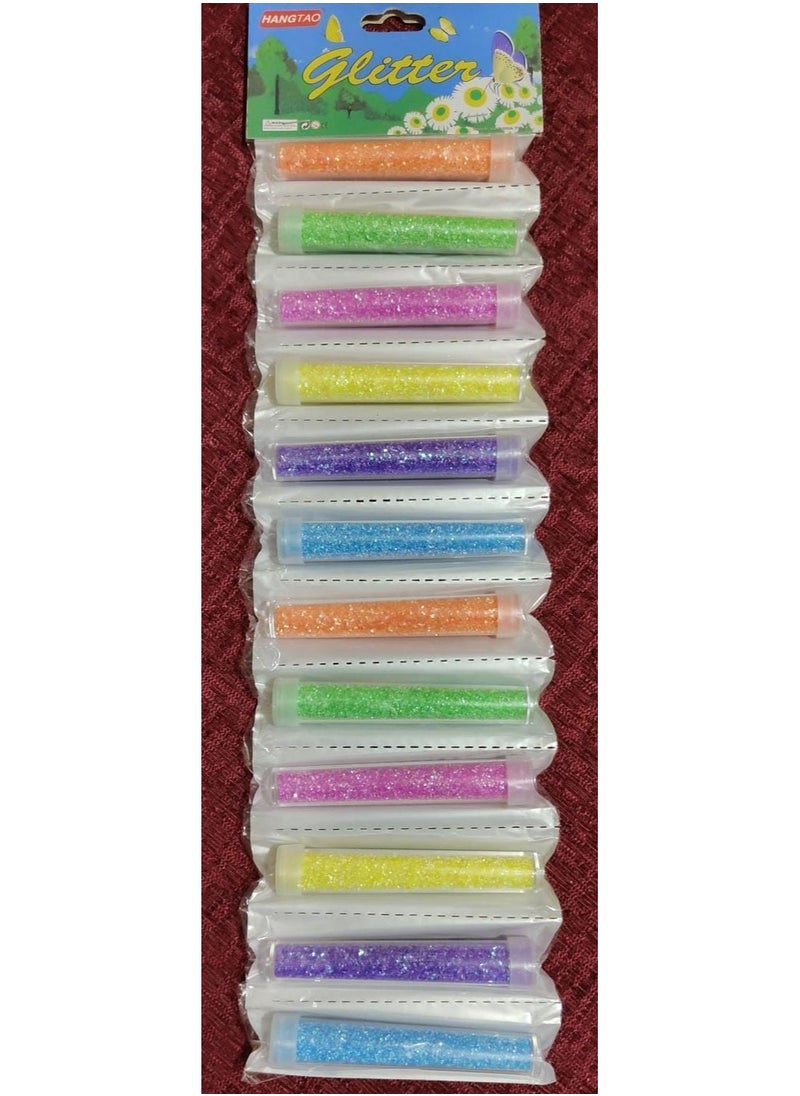 Generic Glitter powder set of 12 tubes  - Image 1