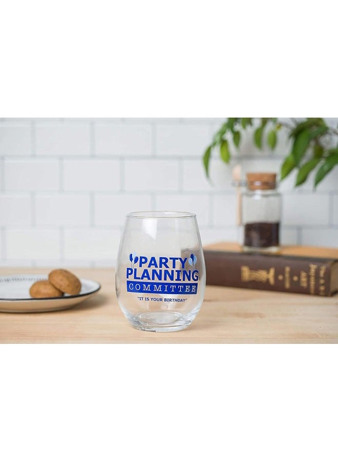 Silver Buffalo The Office Party Planning Committee Stemless Wine Glass, 20 Ounces - Image 3