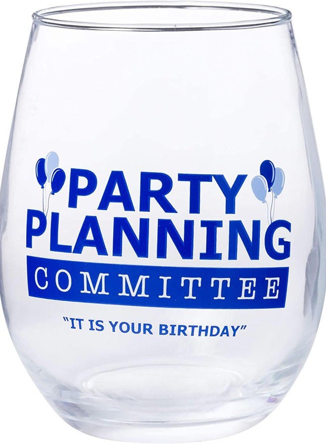 Silver Buffalo The Office Party Planning Committee Stemless Wine Glass, 20 Ounces - Image 2
