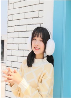Loquat Winter Riding Cold and Frostproof Cute Earmuffs White  - Image 2