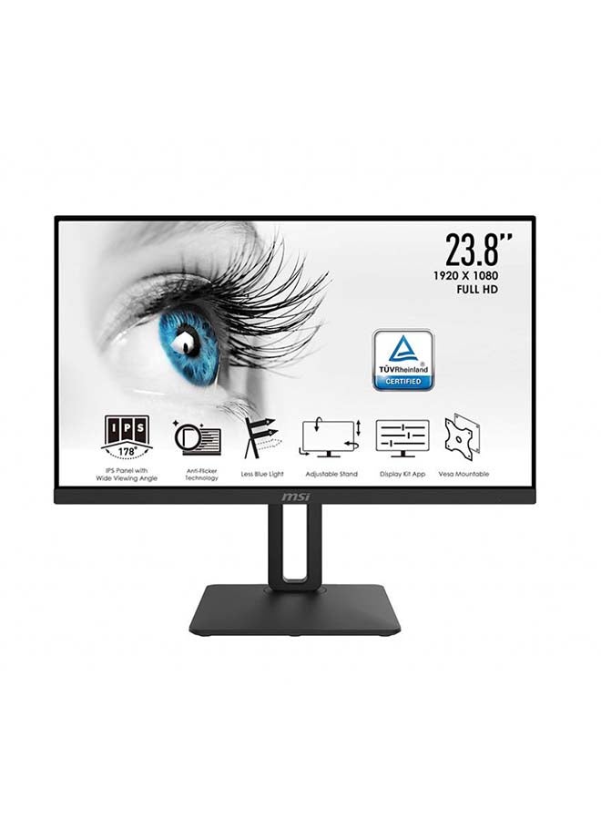 MSI PRO MP242P 23.8 LCD Monitor Full HD Speakers 1920 × 1080 Black - Image 1