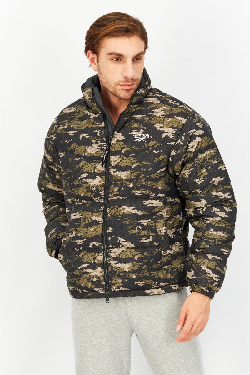 Reebok Men Sportswear Fit Training Jacket, Green - Image 1