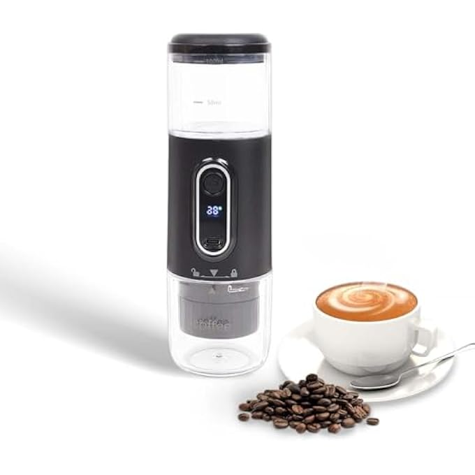 Coffee Mate Portable Espresso Maker Usb Rechargeable Manual Coffee Machine For Grounds  Capsules 92C Perfect Extraction For Travel Camping Office Car - Image 1