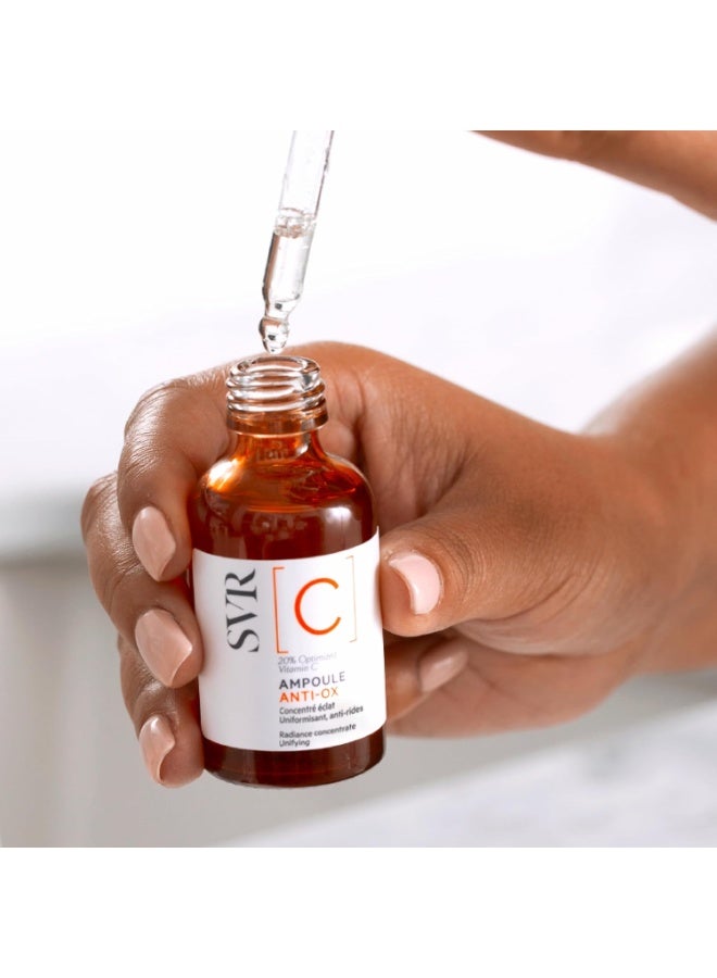 SVR Ampoule Anti-Ox 20% Vitamin C Brightening Serum for Dull, Tired Skin and Uneven Skin-tone 30 ml - Image 3