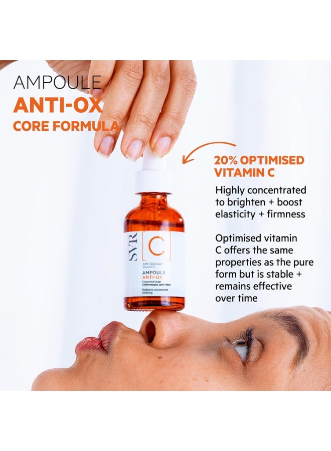 SVR Ampoule Anti-Ox 20% Vitamin C Brightening Serum for Dull, Tired Skin and Uneven Skin-tone 30 ml - Image 4