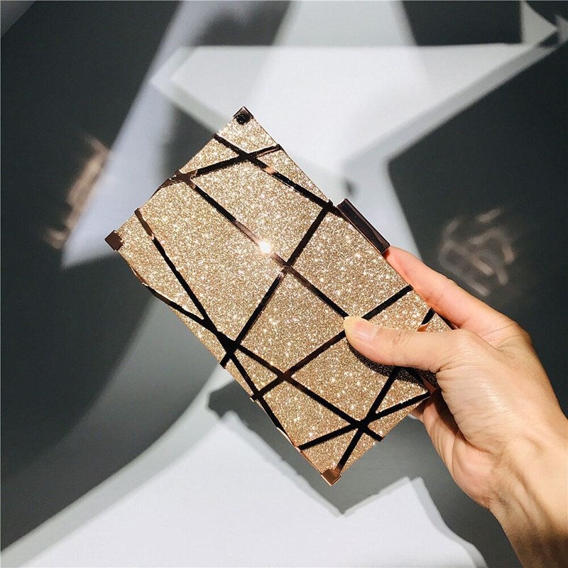 Canley Evening Bag Metal Banquet Bag Women'S Hand Evening Bag Sequin Bag Dress Clutch Bag - Image 3