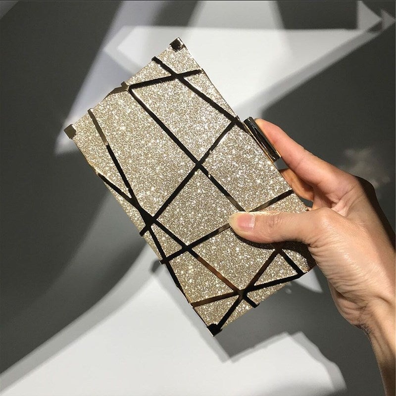 Canley Evening Bag Metal Banquet Bag Women'S Hand Evening Bag Sequin Bag Dress Clutch Bag - Image 4