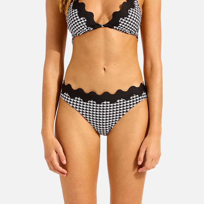 Gia Check Ric Rac Hipster Bikini Bottom - Women