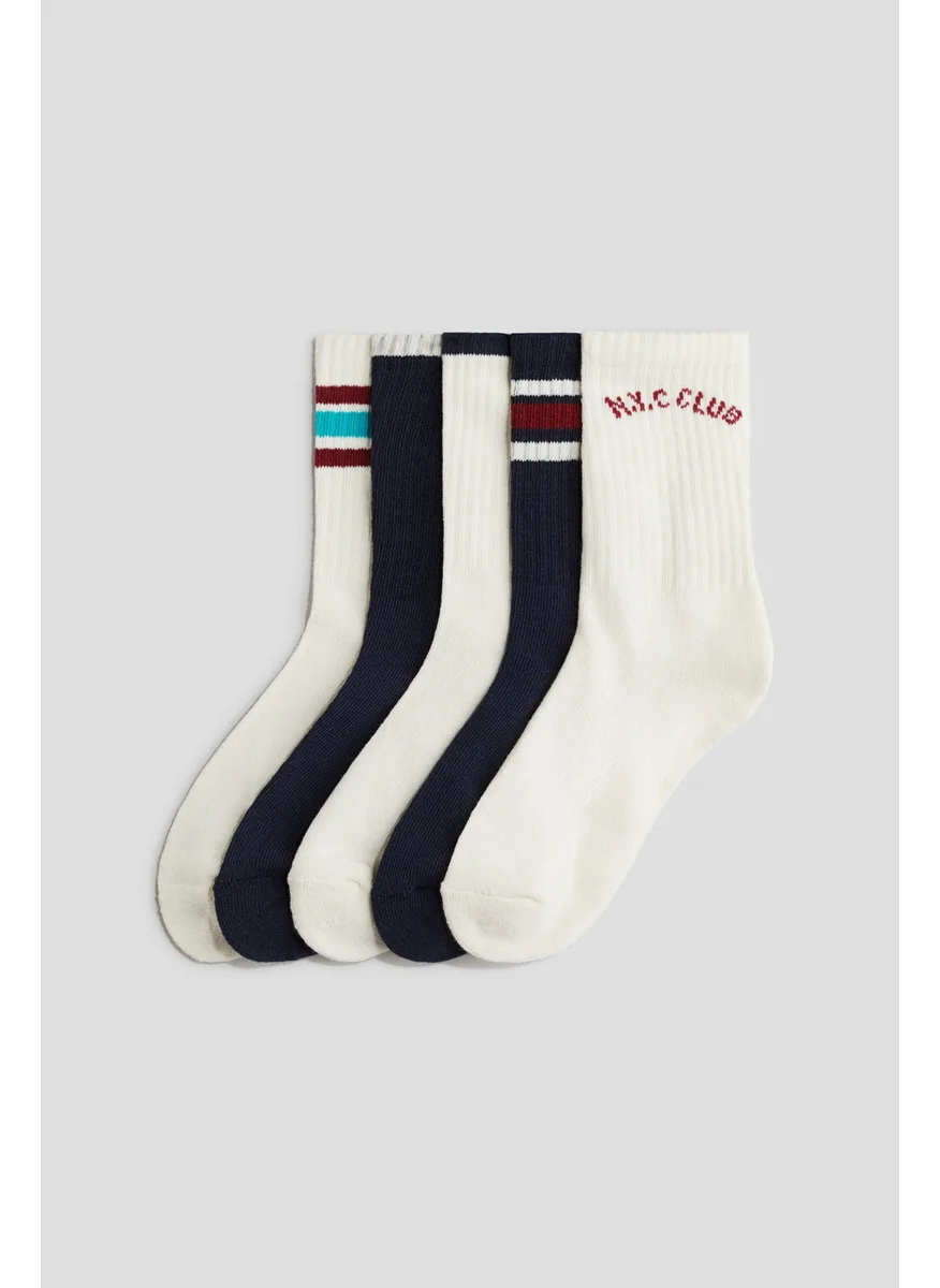 H&M 5-Pack Ribbed Socks