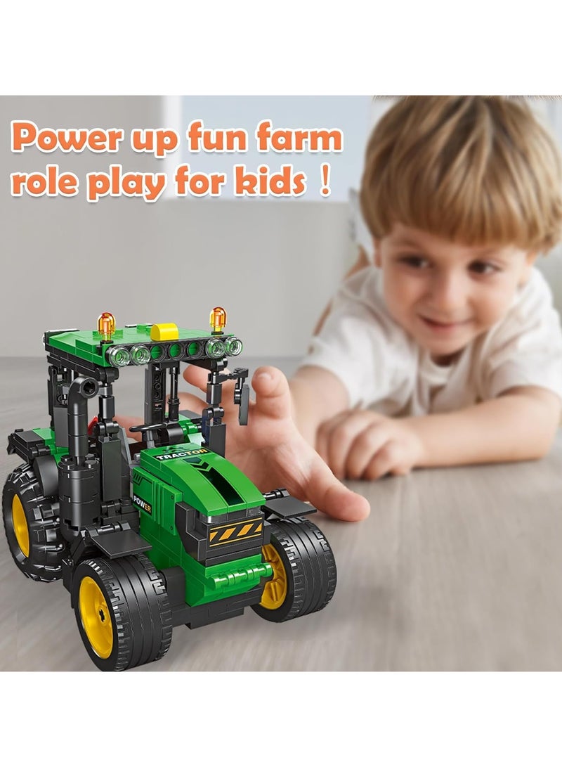 لعبة تركيب جرار زراعي للأطفال – تصميم واقعي ملون يشجع على اللعب الإبداعي وتنمية المهارات الهندسية والبنائية.   يتكوّن من قطع بلاستيكية آمنة وسهلة التركيب، ويُعد خيارًا رائعًا لهواة المكعبات ومحبي الآليات. مناسب للأطفال من عمر 6 سنوات فما فوق - Image 4